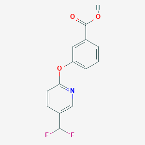 B2778155 3-[5-(Difluoromethyl)pyridin-2-yl]oxybenzoic acid CAS No. 2248280-17-1