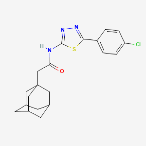 molecular formula C20H22ClN3OS B2778161 2-(1-adamantyl)-N-[5-(4-chlorophenyl)-1,3,4-thiadiazol-2-yl]acetamide CAS No. 391862-98-9