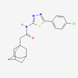 molecular formula C20H22ClN3OS B2778161 2-(adamantan-1-yl)-N-[5-(4-chlorophenyl)-1,3,4-thiadiazol-2-yl]acetamide CAS No. 391862-98-9