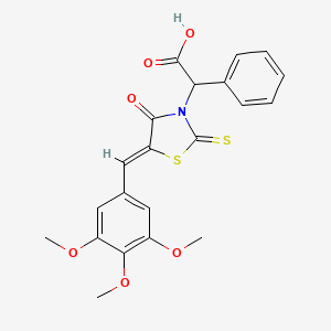 (Z)-2-(4-oxo-2-thioxo-5-(3,4,5-trimethoxybenzylidene)thiazolidin-3-yl)-2-phenylacetic acid