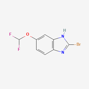 molecular formula C8H5BrF2N2O B2778176 2-Bromo-5-(difluoromethoxy)-1H-benzimidazole CAS No. 1803895-85-3