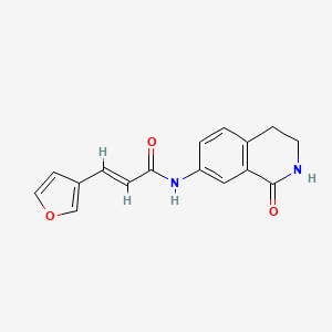 molecular formula C16H14N2O3 B2778182 (E)-3-(furan-3-yl)-N-(1-oxo-1,2,3,4-tetrahydroisoquinolin-7-yl)acrylamide CAS No. 1448139-51-2