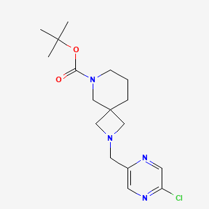 molecular formula C17H25ClN4O2 B2778185 Tert-butyl 2-[(5-chloropyrazin-2-yl)methyl]-2,8-diazaspiro[3.5]nonane-8-carboxylate CAS No. 2378501-88-1