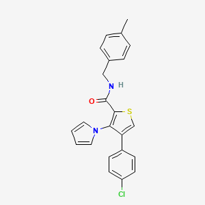 4-(4-chlorophenyl)-N-(4-methylbenzyl)-3-(1H-pyrrol-1-yl)thiophene-2-carboxamide