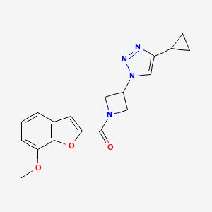 (3-(4-cyclopropyl-1H-1,2,3-triazol-1-yl)azetidin-1-yl)(7-methoxybenzofuran-2-yl)methanone