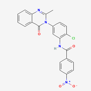 N-(2-chloro-5-(2-methyl-4-oxoquinazolin-3(4H)-yl)phenyl)-4-nitrobenzamide