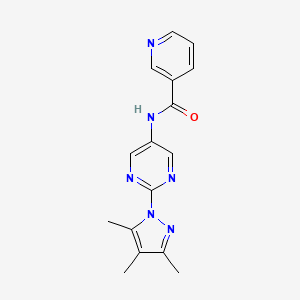 N-(2-(3,4,5-trimethyl-1H-pyrazol-1-yl)pyrimidin-5-yl)nicotinamide