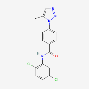 molecular formula C16H12Cl2N4O B2778232 N-(2,5-二氯苯基)-4-(5-甲基-1H-1,2,3-三唑-1-基)苯甲酰胺 CAS No. 915926-56-6