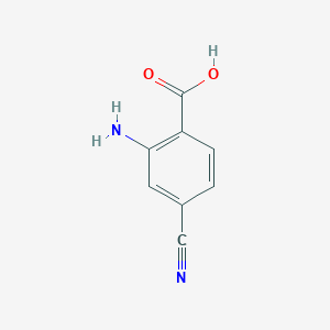 molecular formula C8H6N2O2 B2778235 2-Amino-4-cyanobenzoic acid CAS No. 64630-00-8