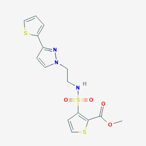 methyl 3-(N-(2-(3-(thiophen-2-yl)-1H-pyrazol-1-yl)ethyl)sulfamoyl)thiophene-2-carboxylate