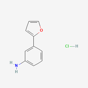 molecular formula C10H10ClNO B2778243 3-(Furan-2-yl)aniline hydrochloride CAS No. 102269-42-1; 1172481-22-9