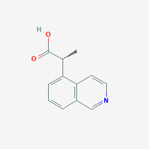 molecular formula C12H11NO2 B2778247 (2R)-2-Isoquinolin-5-ylpropanoic acid CAS No. 2248174-03-8