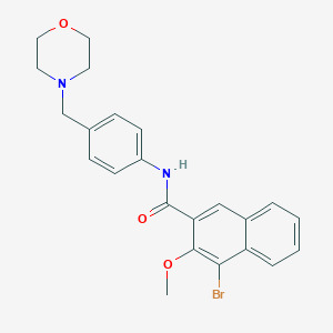 molecular formula C23H23BrN2O3 B277825 4-bromo-3-methoxy-N-[4-(4-morpholinylmethyl)phenyl]-2-naphthamide 