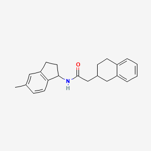 molecular formula C22H25NO B2778253 N-(5-Methyl-2,3-dihydro-1H-inden-1-yl)-2-(1,2,3,4-tetrahydronaphthalen-2-yl)acetamide CAS No. 2470435-35-7