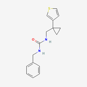 1-Benzyl-3-[(1-thiophen-3-ylcyclopropyl)methyl]urea