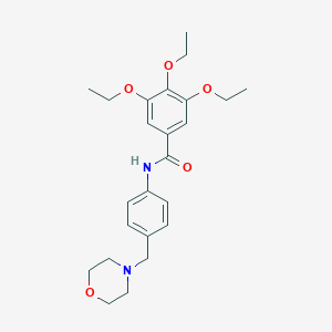 3,4,5-triethoxy-N-[4-(morpholin-4-ylmethyl)phenyl]benzamide