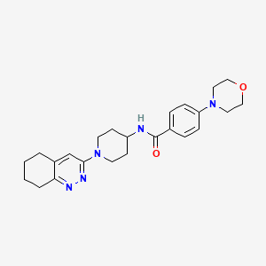 molecular formula C24H31N5O2 B2778273 4-morpholino-N-(1-(5,6,7,8-tetrahydrocinnolin-3-yl)piperidin-4-yl)benzamide CAS No. 2034503-34-7