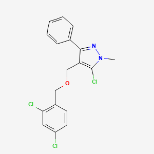 5-chloro-4-{[(2,4-dichlorobenzyl)oxy]methyl}-1-methyl-3-phenyl-1H-pyrazole