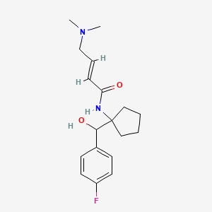 molecular formula C18H25FN2O2 B2778281 (E)-4-(Dimethylamino)-N-[1-[(4-fluorophenyl)-hydroxymethyl]cyclopentyl]but-2-enamide CAS No. 2411327-06-3