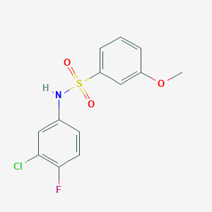 molecular formula C13H11ClFNO3S B2778283 N-(3-chloro-4-fluorophenyl)-3-methoxybenzenesulfonamide CAS No. 670271-97-3