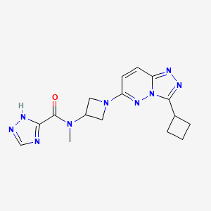 molecular formula C16H19N9O B2778289 N-(1-{3-cyclobutyl-[1,2,4]triazolo[4,3-b]pyridazin-6-yl}azetidin-3-yl)-N-methyl-1H-1,2,4-triazole-5-carboxamide CAS No. 2201824-79-3