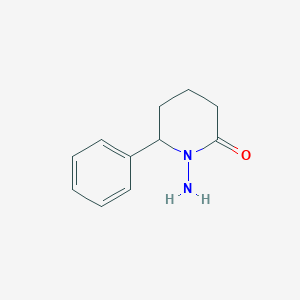molecular formula C11H14N2O B2778307 1-氨基-6-苯基哌啶-2-酮 CAS No. 2231697-63-3