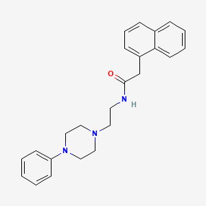 molecular formula C24H27N3O B2778308 2-(naphthalen-1-yl)-N-[2-(4-phenylpiperazin-1-yl)ethyl]acetamide CAS No. 1049342-55-3