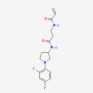 molecular formula C16H19F2N3O2 B2778318 N-[1-(2,4-Difluorophenyl)pyrrolidin-3-yl]-3-(prop-2-enoylamino)propanamide CAS No. 2199585-60-7