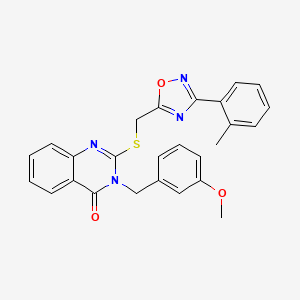 3-(3-methoxybenzyl)-2-(((3-(o-tolyl)-1,2,4-oxadiazol-5-yl)methyl)thio)quinazolin-4(3H)-one