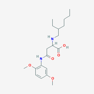 molecular formula C20H32N2O5 B2778329 4-((2,5-Dimethoxyphenyl)amino)-2-((2-ethylhexyl)amino)-4-oxobutanoic acid CAS No. 1047996-09-7