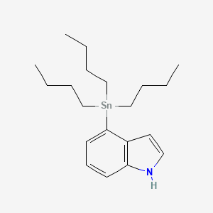 molecular formula C20H33NSn B2778330 4-(三丁基锡基)-1H-吲哚 CAS No. 1025745-98-5