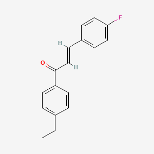 molecular formula C17H15FO B2778336 (2E)-1-(4-ethylphenyl)-3-(4-fluorophenyl)prop-2-en-1-one CAS No. 1566593-87-0