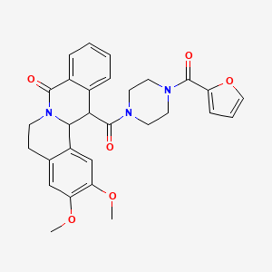 13-[4-(Furan-2-carbonyl)piperazine-1-carbonyl]-2,3-dimethoxy-5,6,13,13a-tetrahydroisoquinolino[2,1-b]isoquinolin-8-one