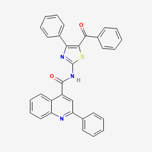 N-(5-benzoyl-4-phenyl-1,3-thiazol-2-yl)-2-phenylquinoline-4-carboxamide