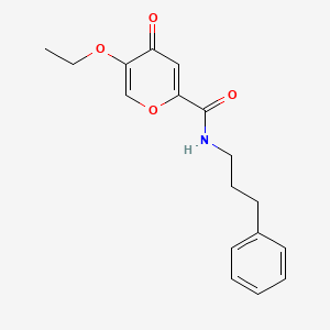 5-ethoxy-4-oxo-N-(3-phenylpropyl)-4H-pyran-2-carboxamide