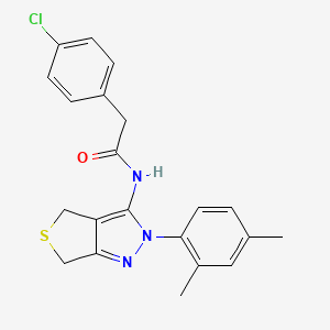 2-(4-chlorophenyl)-N-[2-(2,4-dimethylphenyl)-4,6-dihydrothieno[3,4-c]pyrazol-3-yl]acetamide