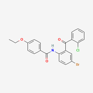 molecular formula C22H17BrClNO3 B2778351 N-[4-bromo-2-(2-chlorobenzoyl)phenyl]-4-ethoxybenzamide CAS No. 313647-72-2