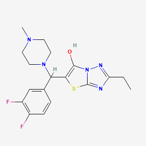 5-((3,4-Difluorophenyl)(4-methylpiperazin-1-yl)methyl)-2-ethylthiazolo[3,2-b][1,2,4]triazol-6-ol