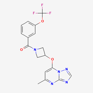 3-({5-Methyl-[1,2,4]triazolo[1,5-a]pyrimidin-7-yl}oxy)-1-[3-(trifluoromethoxy)benzoyl]azetidine