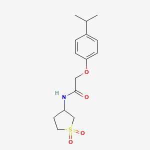 molecular formula C15H21NO4S B2778365 N-(1,1-dioxo-1lambda6-thiolan-3-yl)-2-[4-(propan-2-yl)phenoxy]acetamide CAS No. 874788-53-1
