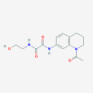molecular formula C15H19N3O4 B2778385 N'-(1-acetyl-3,4-dihydro-2H-quinolin-7-yl)-N-(2-hydroxyethyl)oxamide CAS No. 898424-14-1
