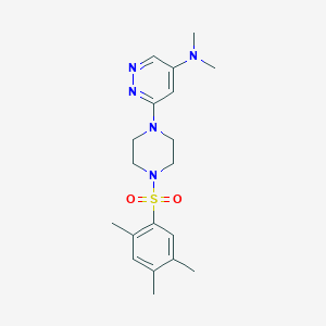 N,N-dimethyl-6-(4-((2,4,5-trimethylphenyl)sulfonyl)piperazin-1-yl)pyridazin-4-amine