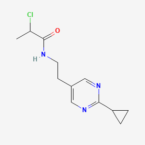 2-Chloro-N-[2-(2-cyclopropylpyrimidin-5-yl)ethyl]propanamide