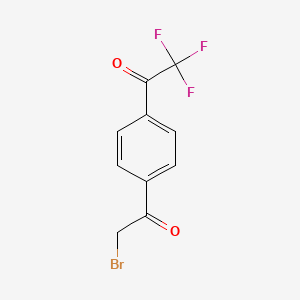 molecular formula C10H6BrF3O2 B2778400 4-(Trifluoroacetyl)phenacyl bromide CAS No. 1980063-91-9