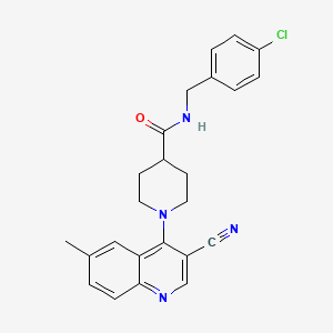 molecular formula C24H23ClN4O B2778410 N-(3-苯基丙基)-3-(4-哌啶-1-基苯基)-1,2,4-噁二唑-5-羧酰胺 CAS No. 1359396-69-2