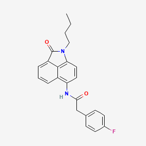 molecular formula C23H21FN2O2 B2778411 N-(1-丁基-2-氧代-1,2-二氢苯并[cd]吲哚-6-基)-2-(4-氟苯基)乙酰胺 CAS No. 922576-87-2