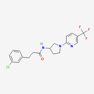 3-(3-chlorophenyl)-N-(1-(5-(trifluoromethyl)pyridin-2-yl)pyrrolidin-3-yl)propanamide