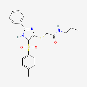 2-((2-phenyl-4-tosyl-1H-imidazol-5-yl)thio)-N-propylacetamide