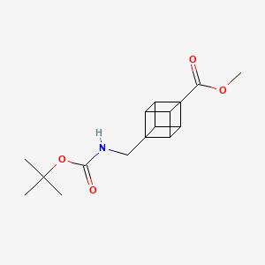 molecular formula C16H21NO4 B2778418 methyl (1s,2R,3r,8S)-4-(((tert-butoxycarbonyl)amino)methyl)cubane-1-carboxylate CAS No. 943845-44-1