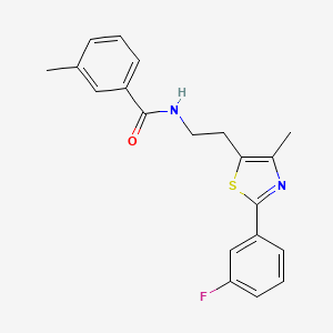 N-{2-[2-(3-fluorophenyl)-4-methyl-1,3-thiazol-5-yl]ethyl}-3-methylbenzamide